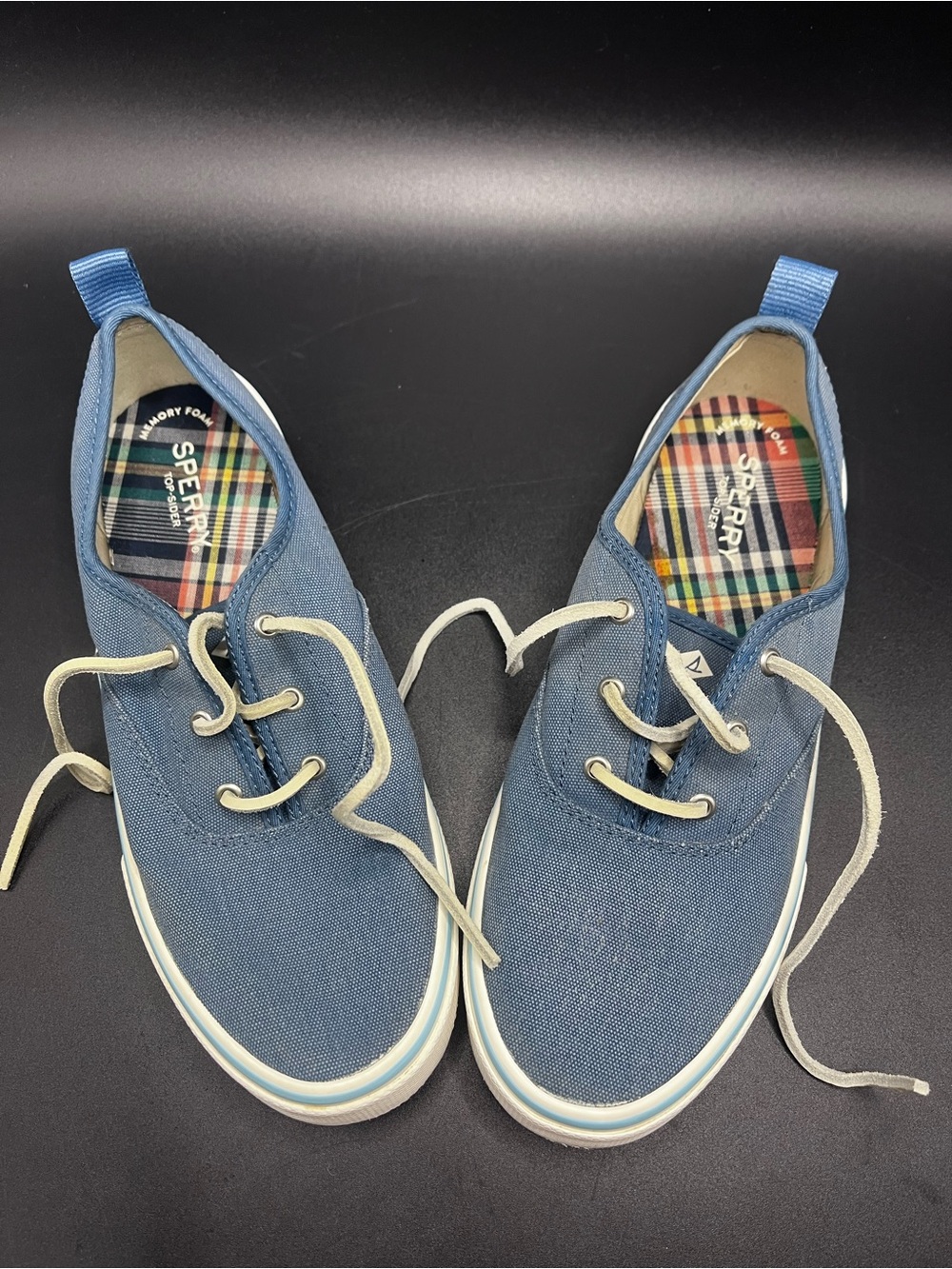 WOMENS SIZE 8 SPERRY TOP SIDER CREST CVO RETRO SNEAKERS STS84835 LIGHT BLUE